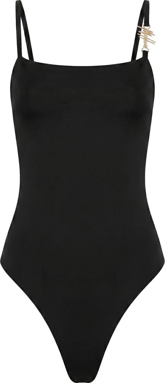 Malelions Women Charm Emblem Bodysuit Zwart