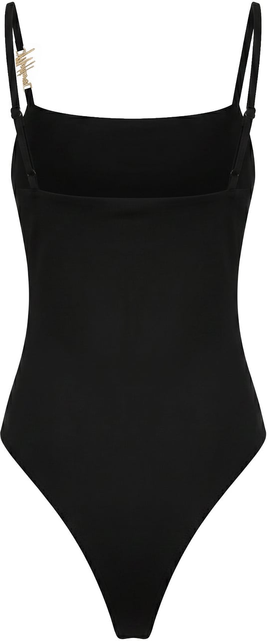 Malelions Women Charm Emblem Bodysuit Zwart