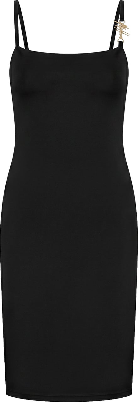 Malelions Women Charm Emblem Dress Zwart
