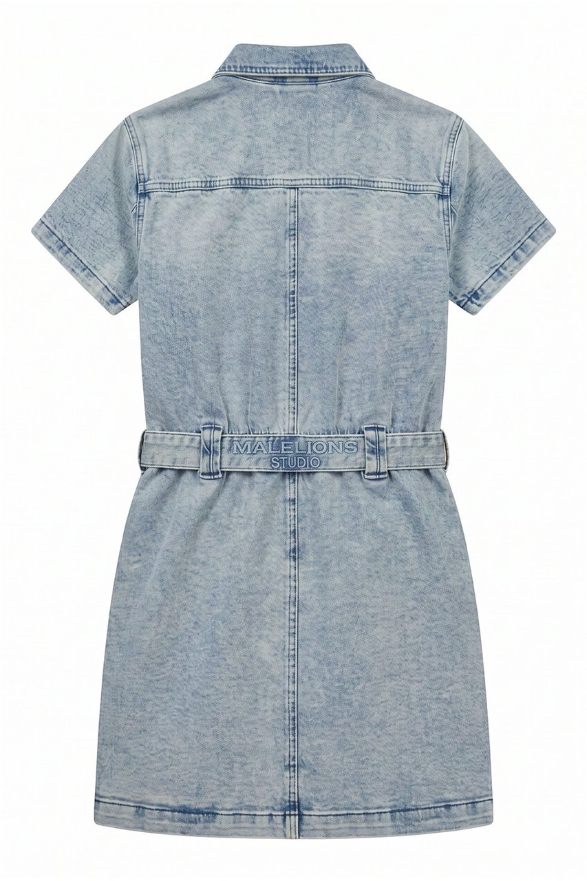 Malelions Women Denim Dress Blauw
