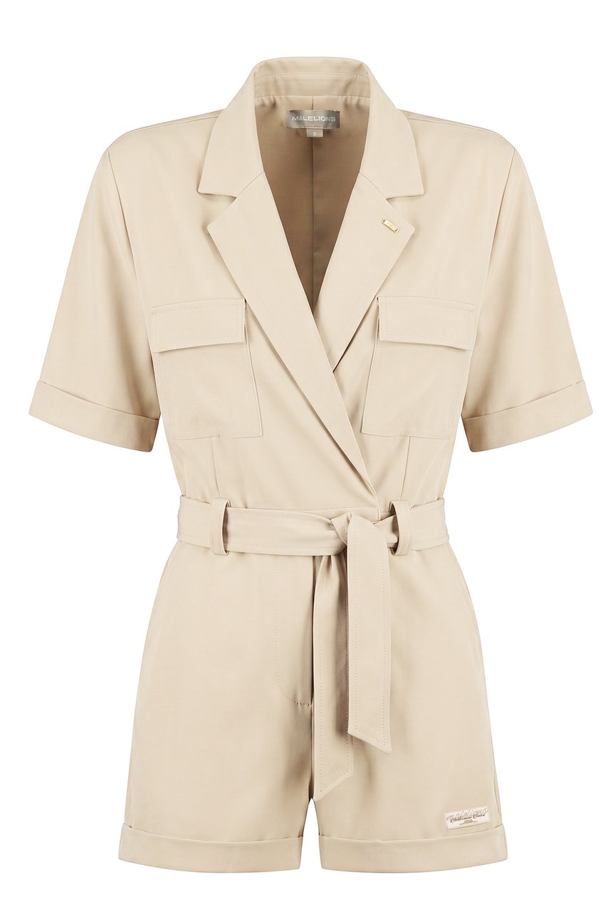 Malelions Women Playsuit Beige