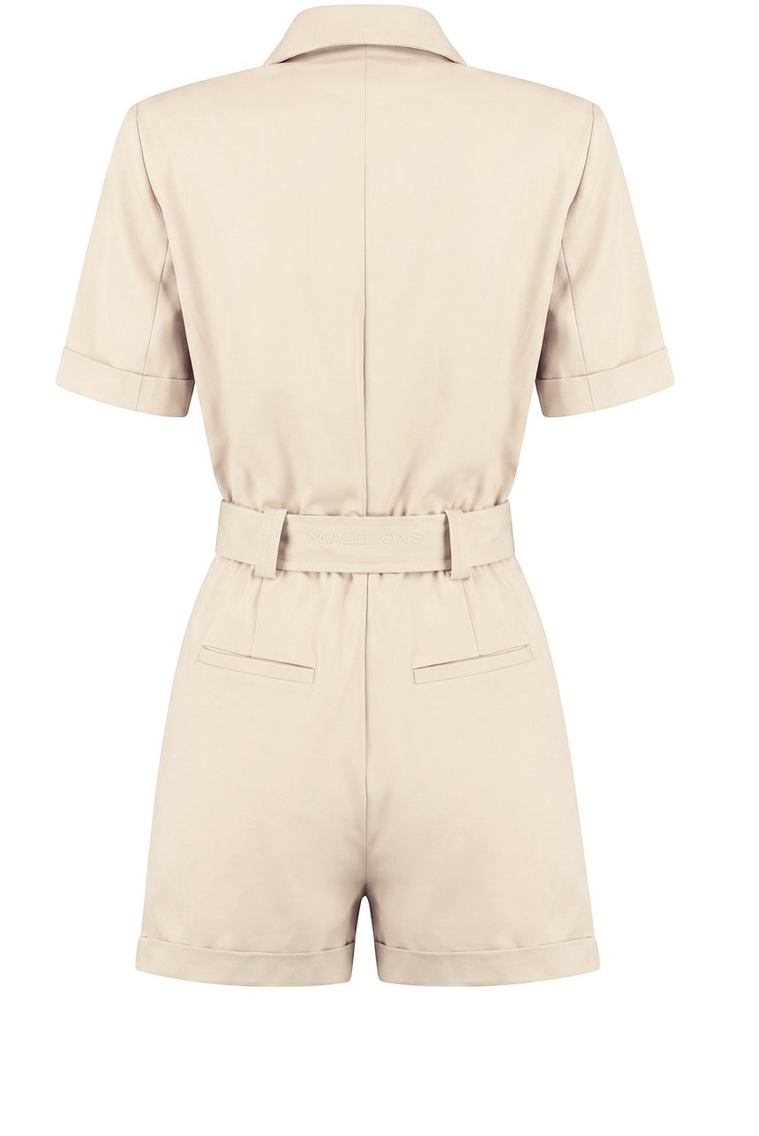 Malelions Women Playsuit Beige
