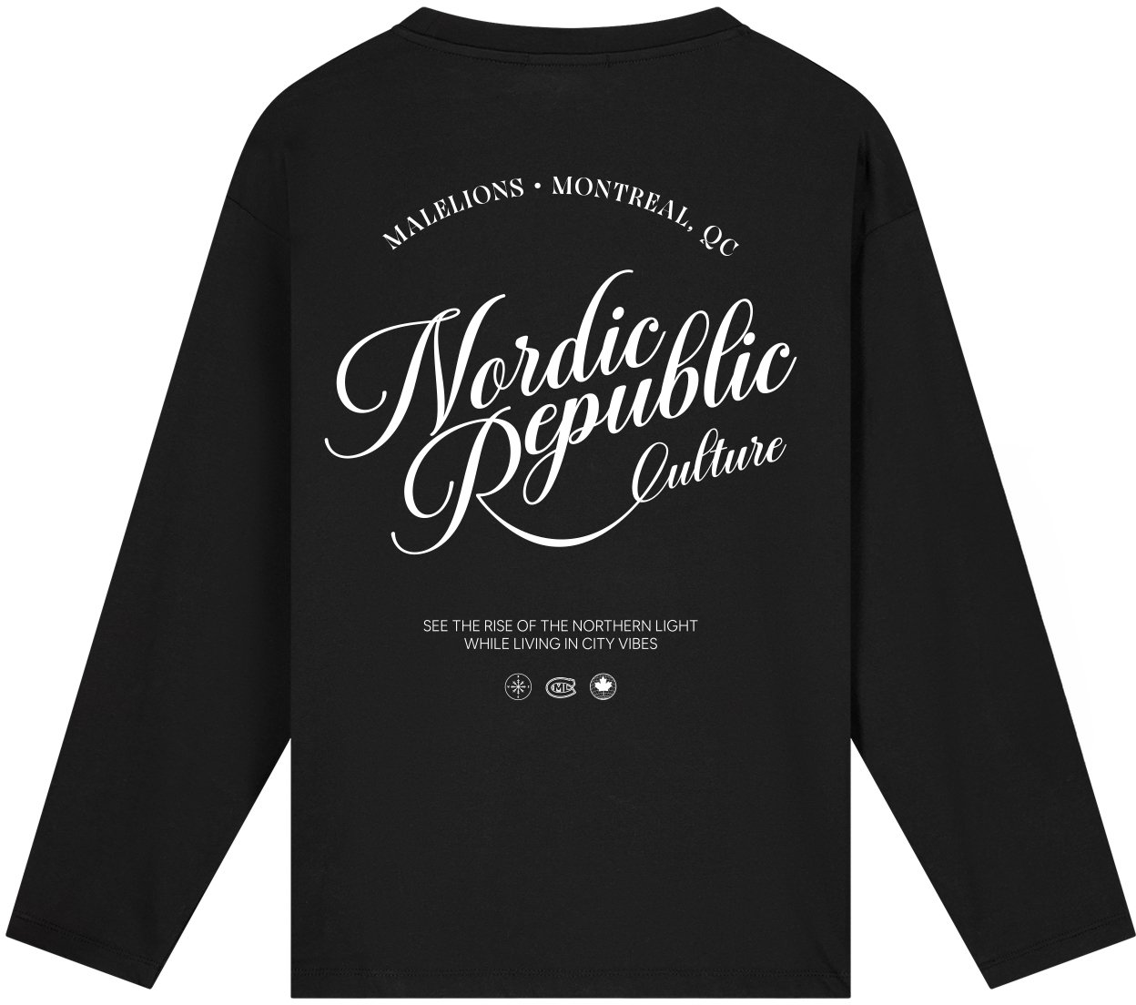 Malelions Women Nordic Republic Longsleeve T-Shirt Zwart