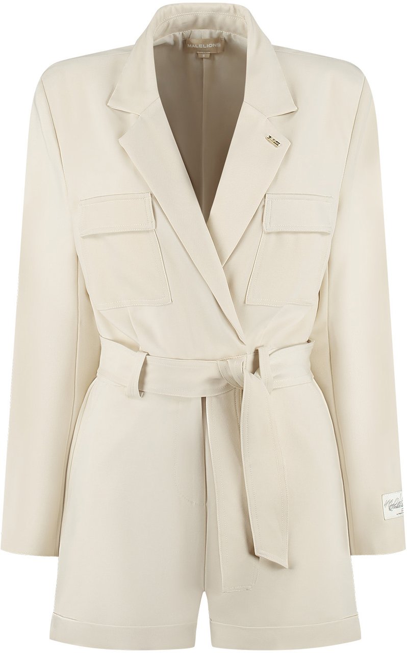 Malelions Malelions Women Label Playsuit Beige