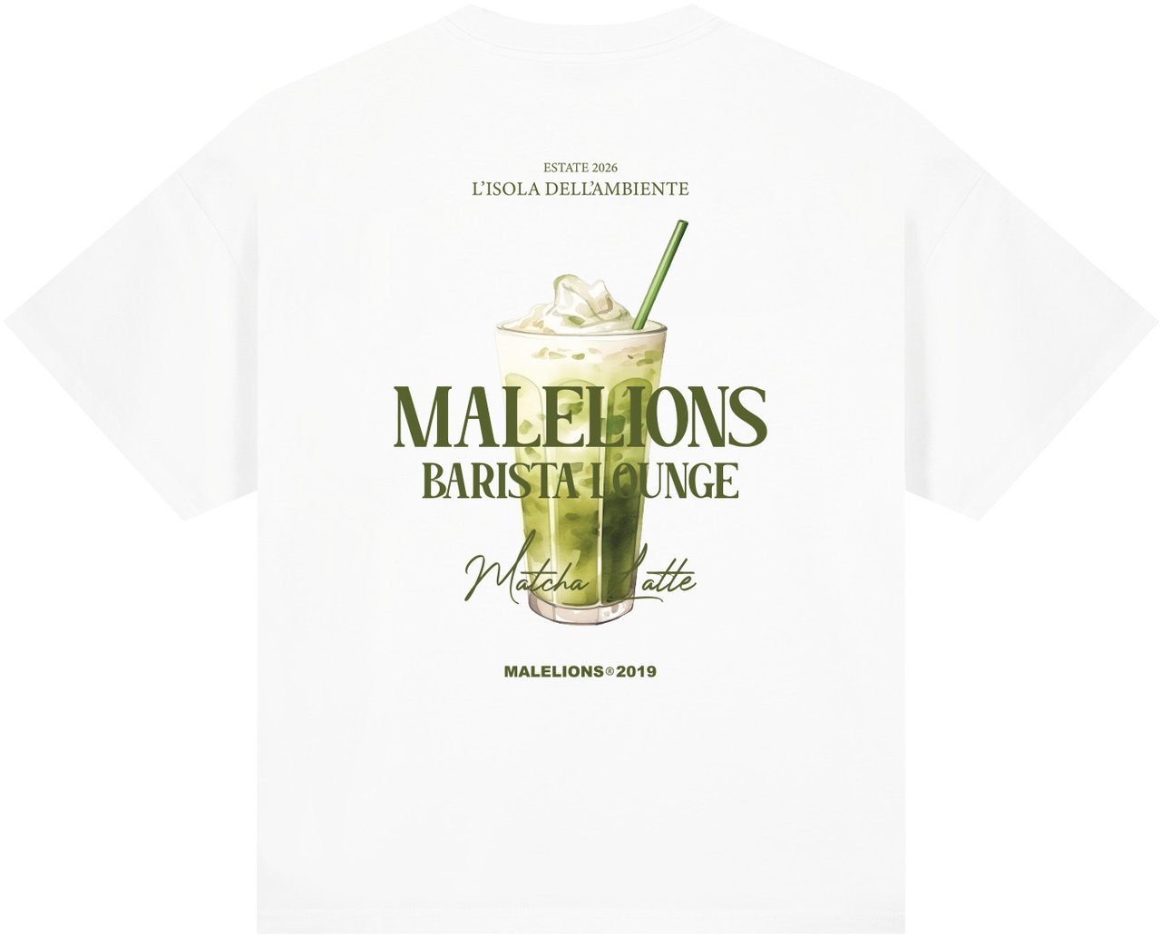 Malelions Malelions Women Barista Lounge Oversized T-Shirt Wit