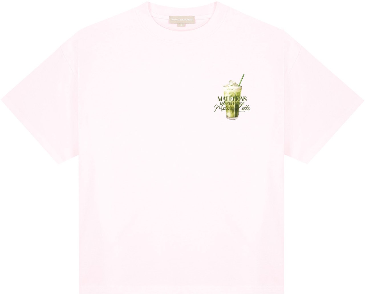 Malelions Malelions Women Barista Lounge Oversized T-Shirt Roze