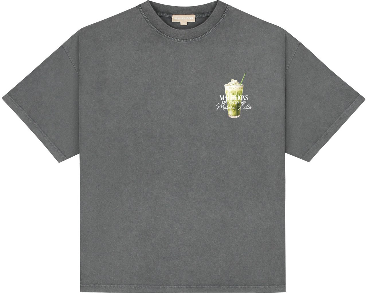 Malelions Women Barista Lounge Oversized T-Shirt Grijs