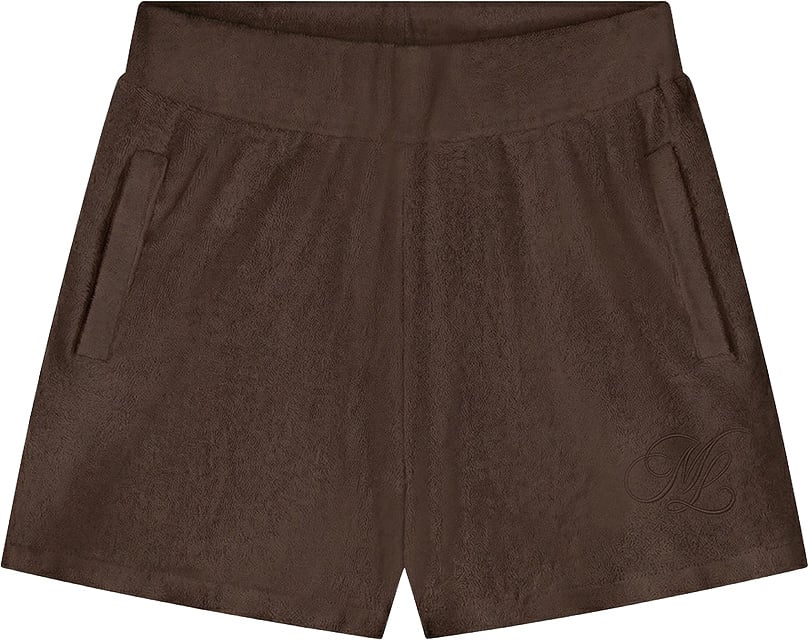 Malelions Women Emblem Bouclé Shorts Paars