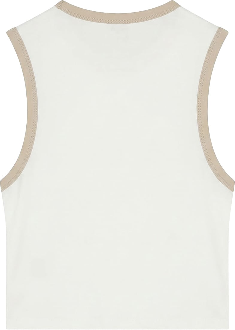 Malelions Malelions Women Emblem Sleeveless Crop Top Beige
