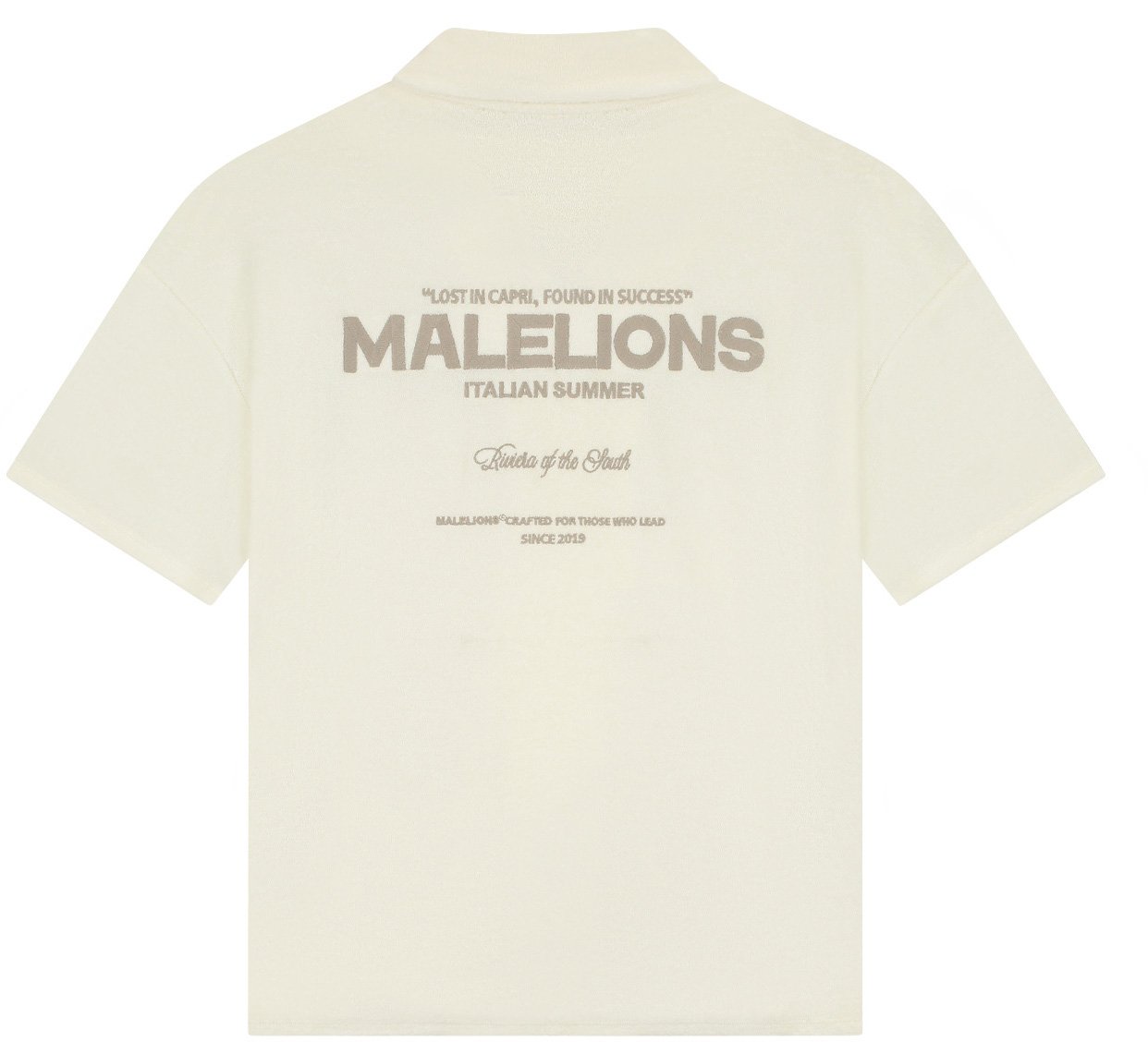 Malelions Women Italian Summer Towelling Shirt Bruin