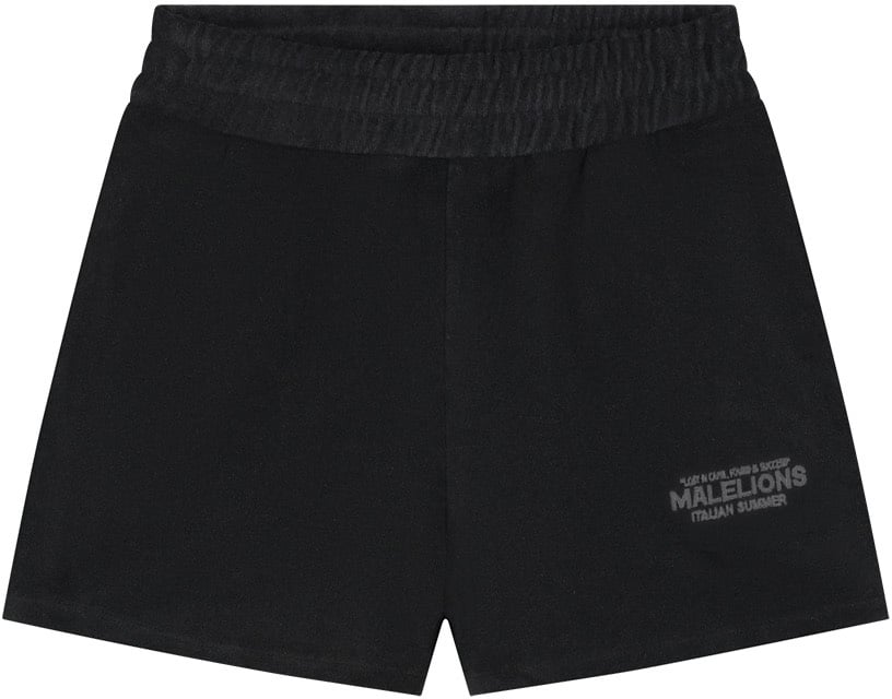 Malelions Malelions Women Italian Summer Towelling Shorts Zwart