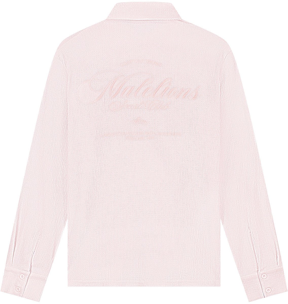 Malelions Women Seersucker Button-Up Shirt Roze