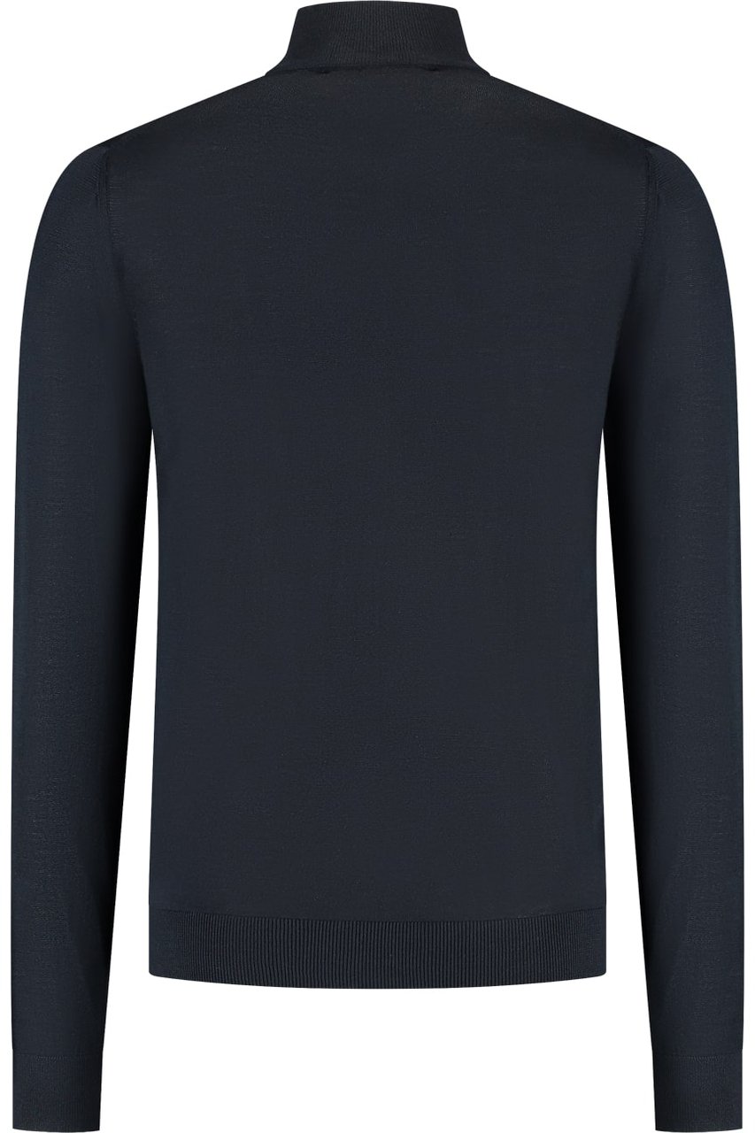 Malelions Premium Malelions Premium Merino Half Zip Blauw