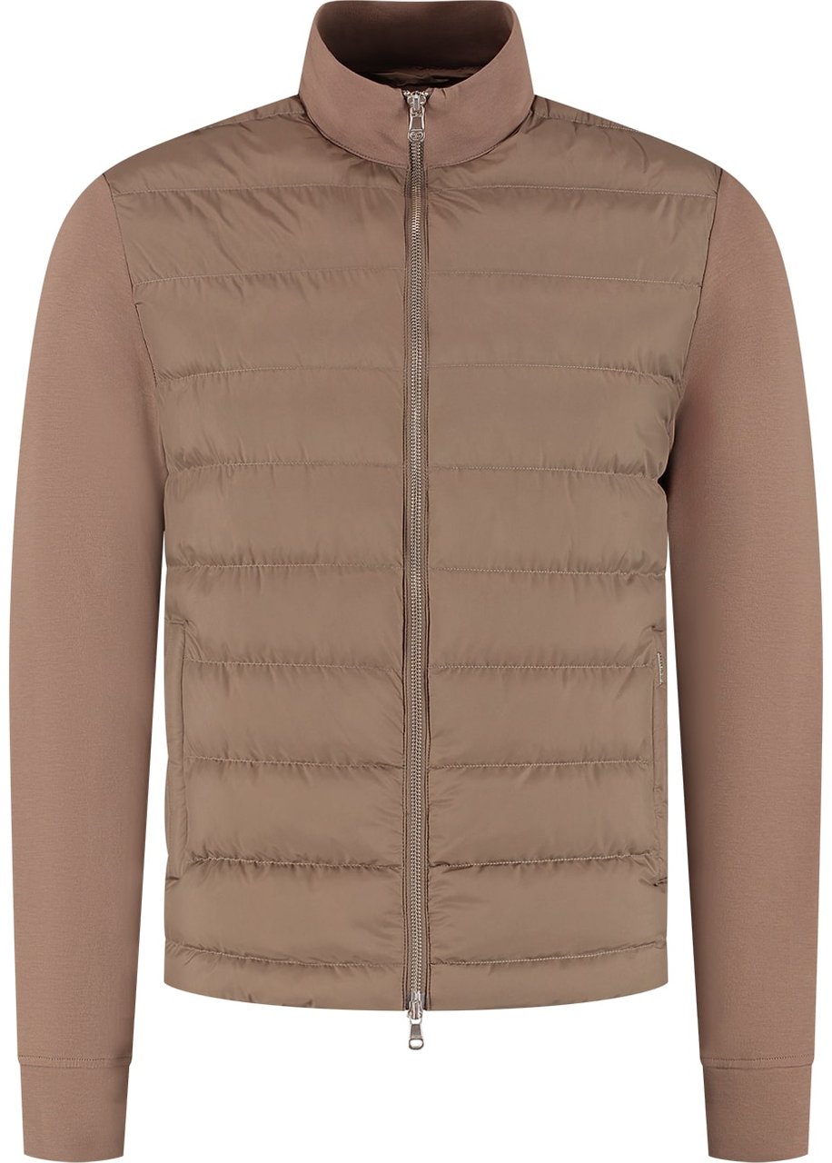 Malelions Premium Malelions Premium Hybrid Quilted Jacket Taupe