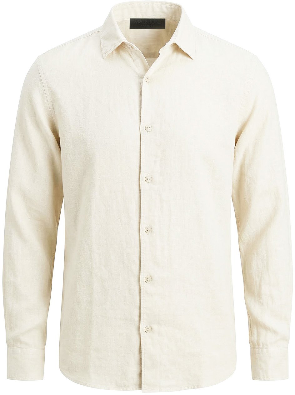 Malelions Premium Malelions Premium Linen Shirt Beige