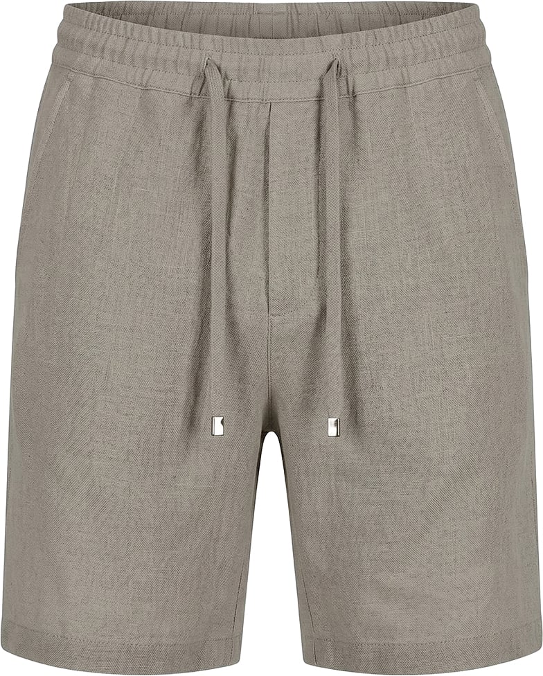 Malelions Premium Linen Shorts Beige
