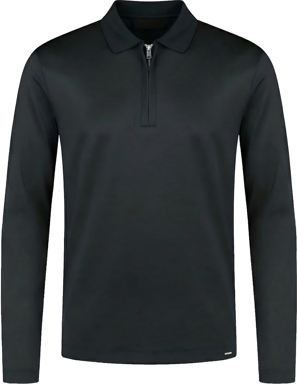 Malelions Premium Malelions Premium Mercerized Cotton Longsleeve Polo Zwart