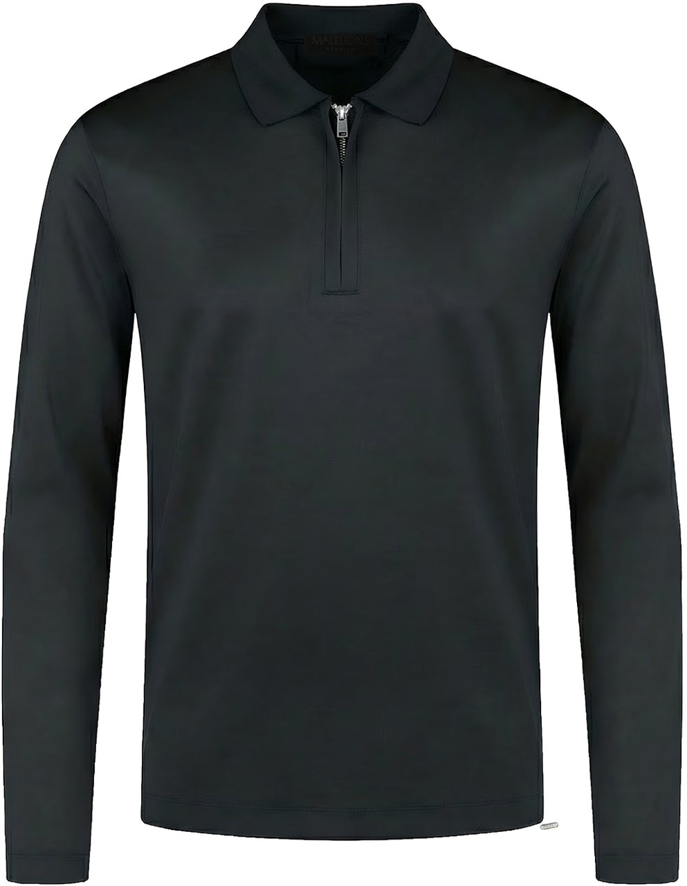 Malelions Premium Malelions Premium Mercerized Cotton Longsleeve Polo Zwart