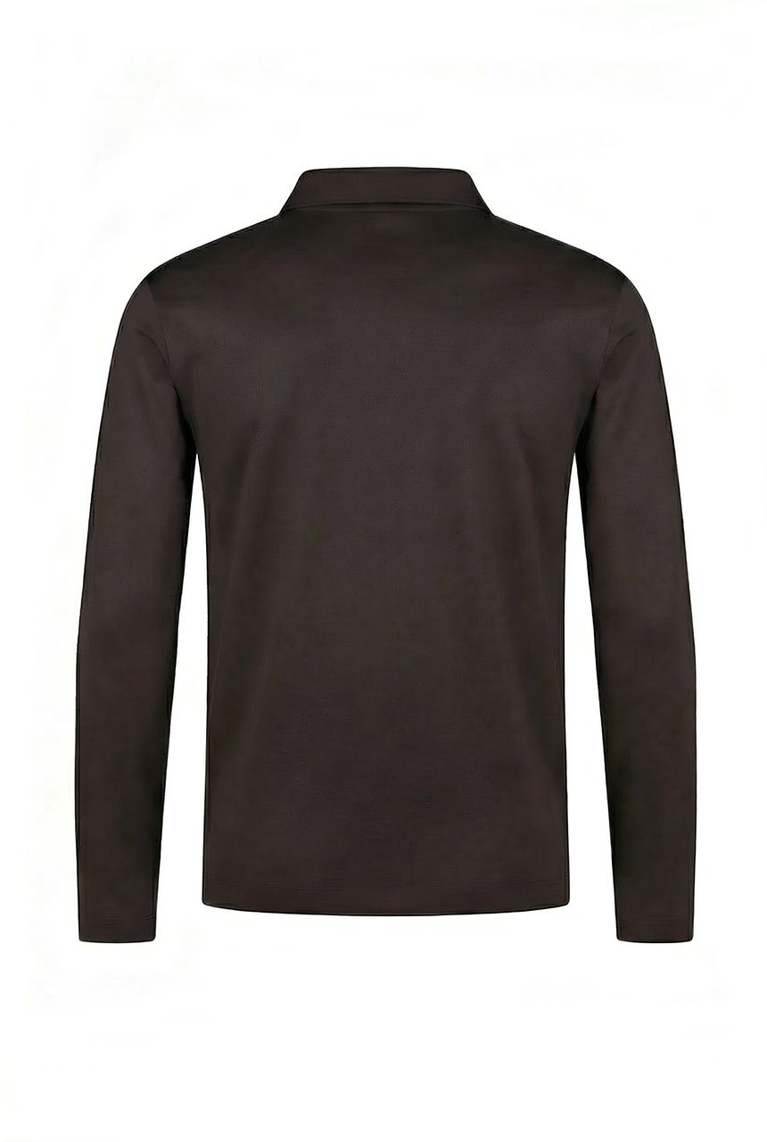 Malelions Premium Malelions Premium Mercerized Cotton Longsleeve Polo Bruin