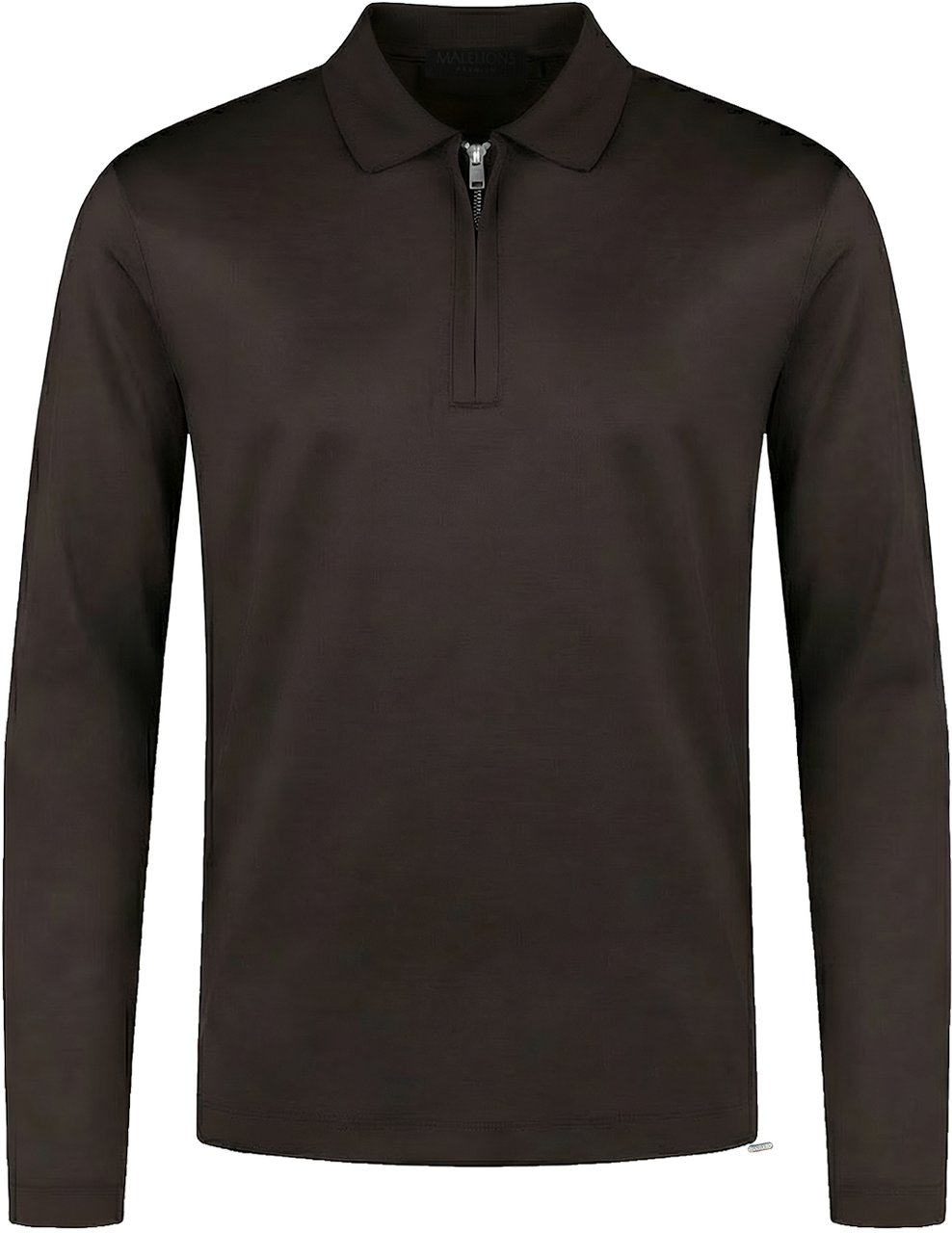 Malelions Premium Malelions Premium Mercerized Cotton Longsleeve Polo Bruin