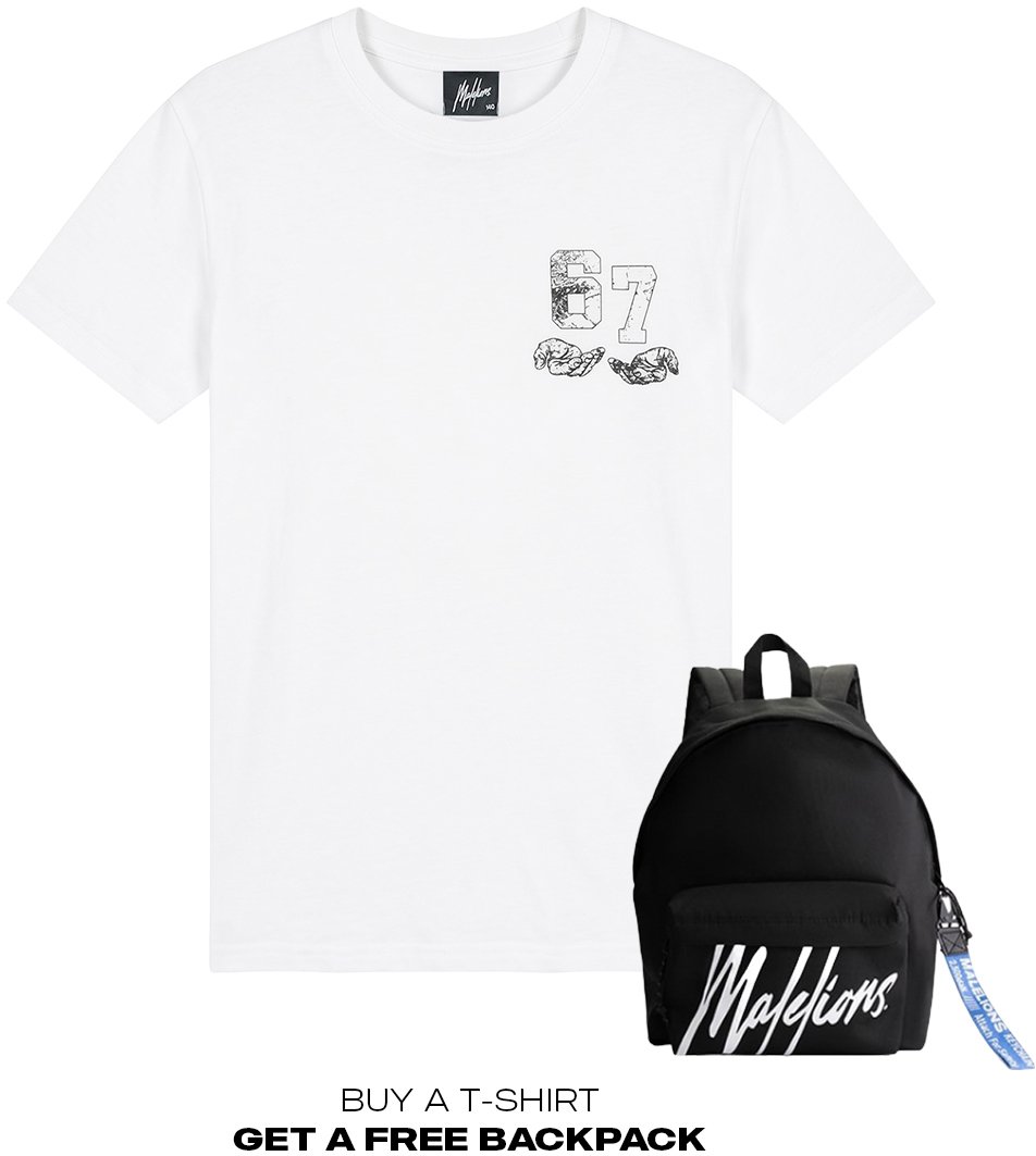 Malelions Malelions Junior Six Seven T-Shirt Wit
