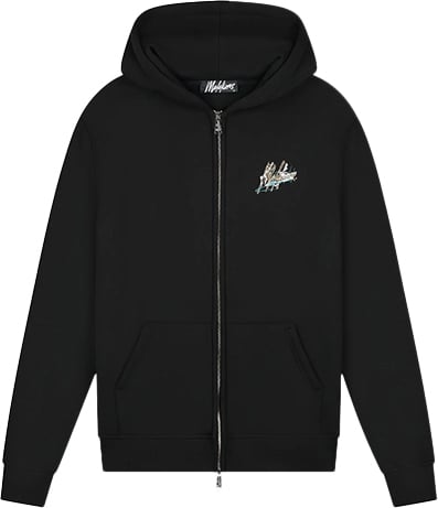 Malelions Malelions Splash Zip Hoodie Zwart