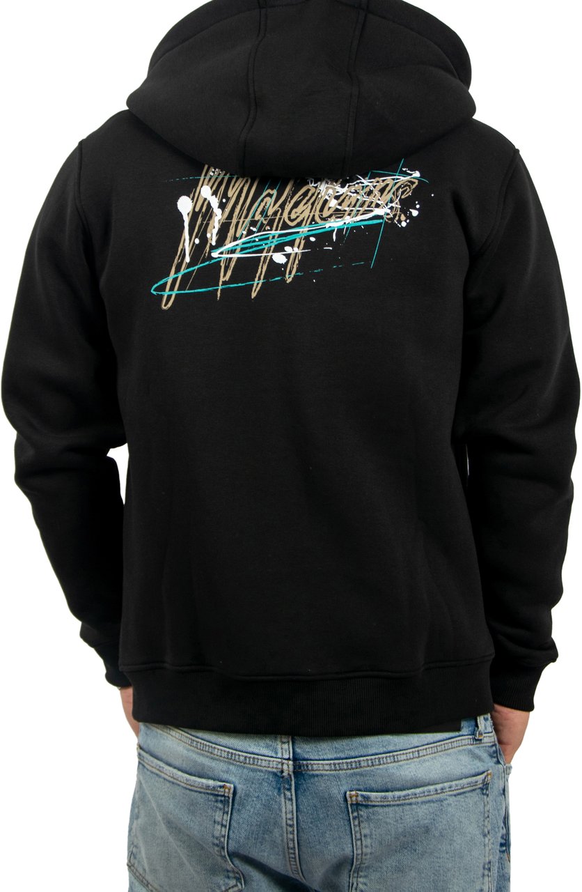 Malelions Malelions Splash Zip Hoodie Zwart