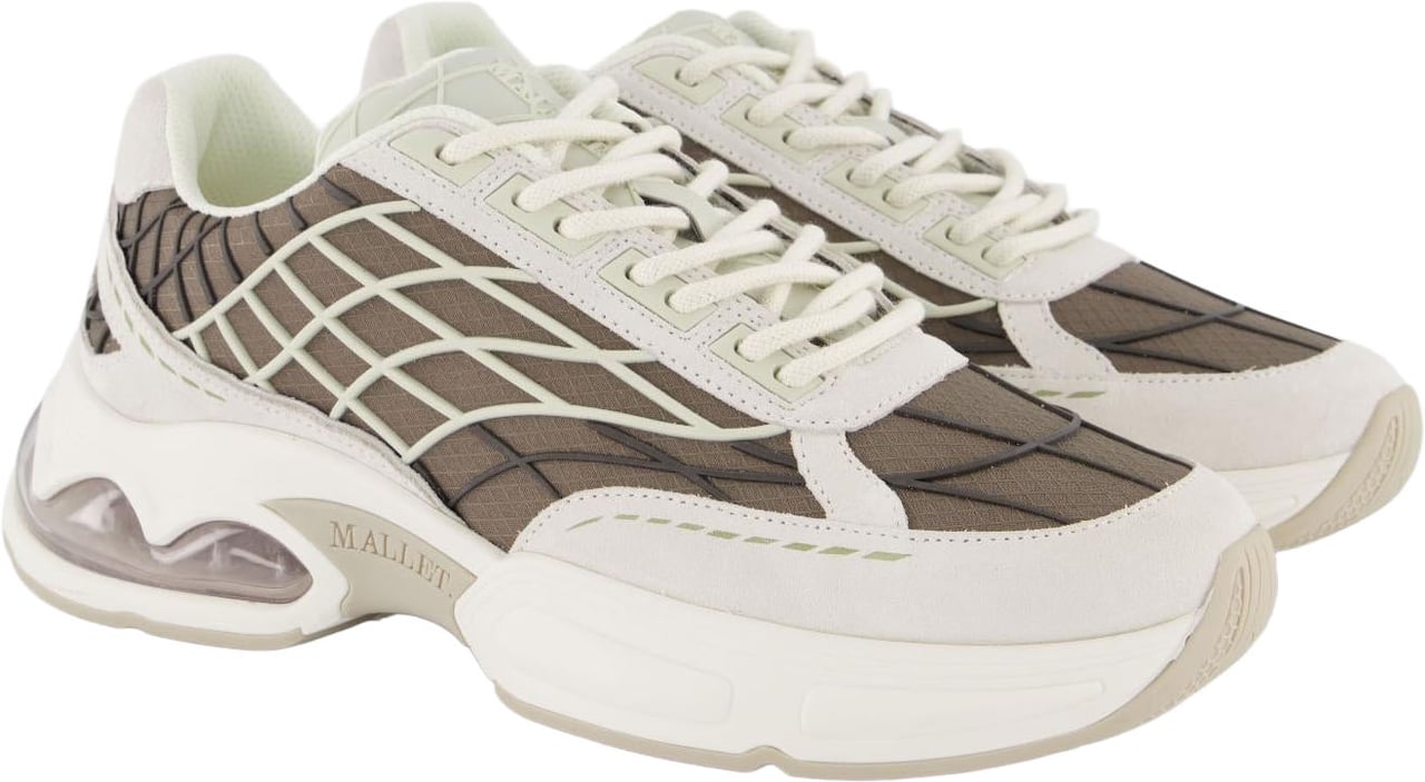 Mallet Heren Neptun Dip Sneaker Wit/Beige Wit