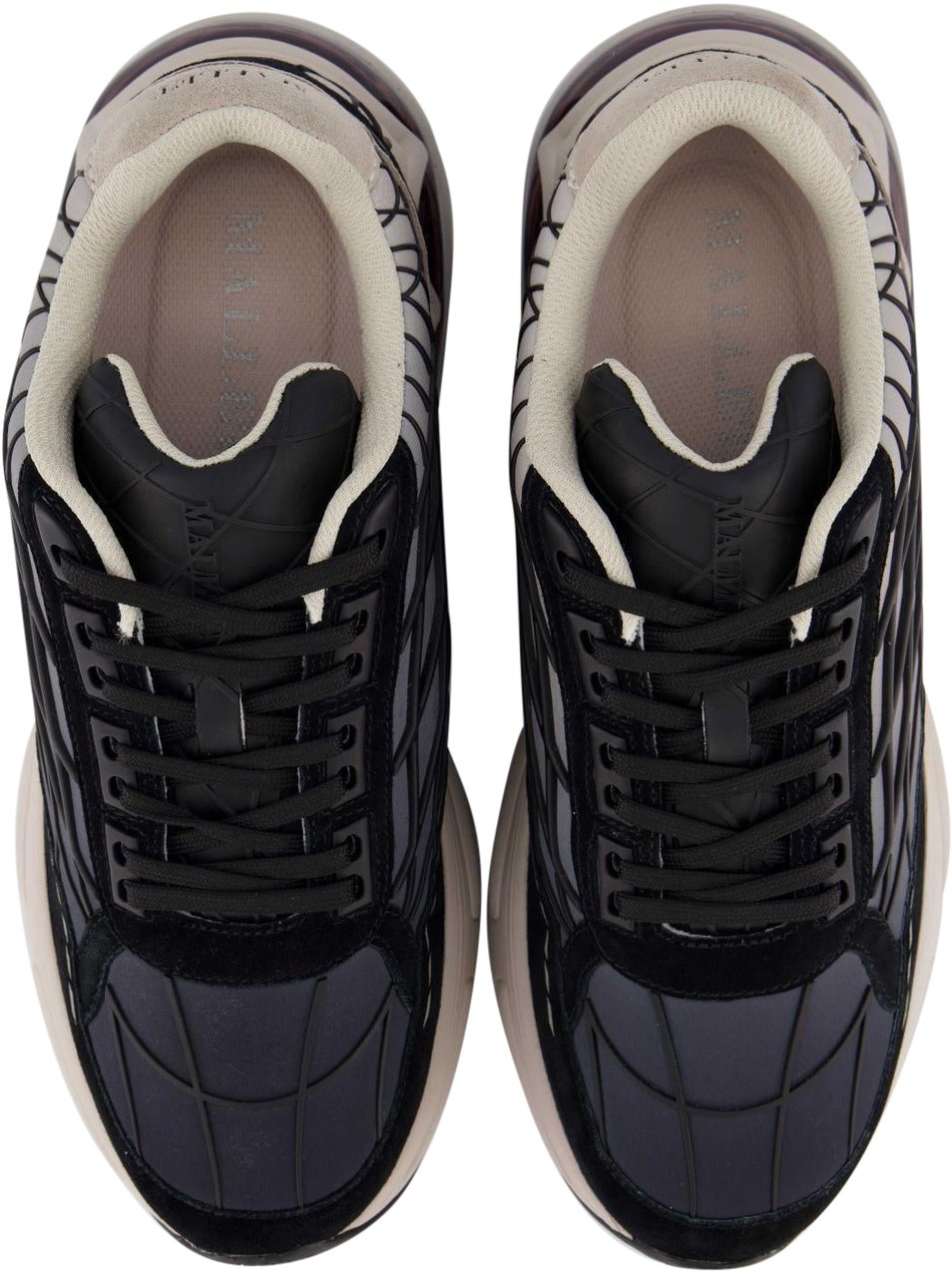 Mallet Heren Neptun Dip Sneaker Zwart/Beige Zwart