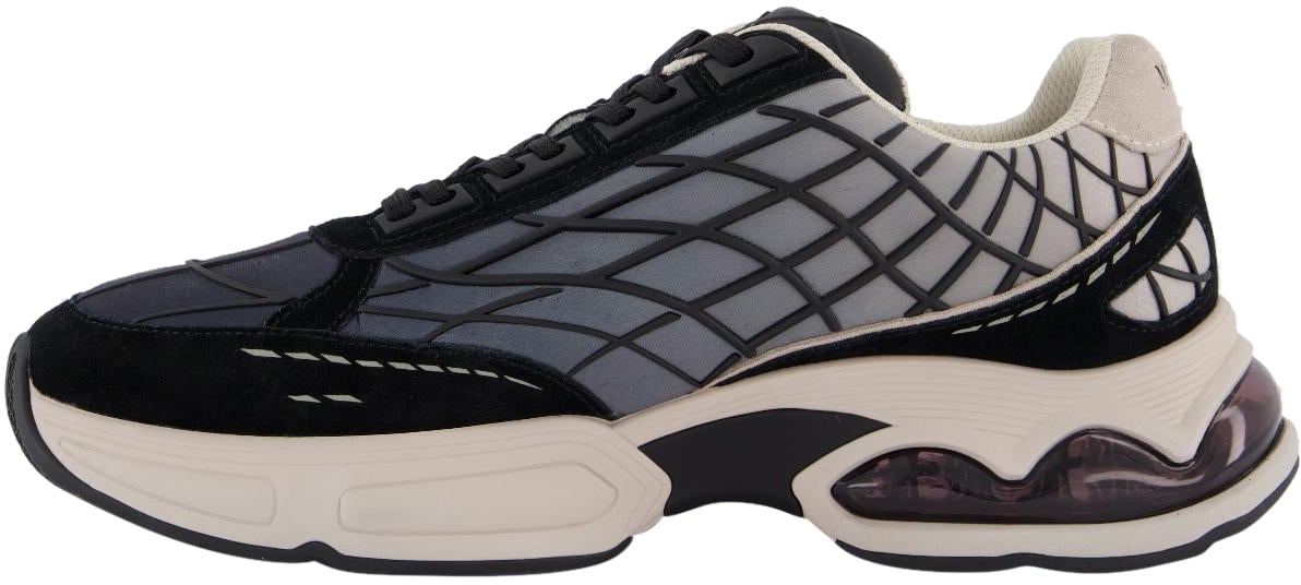 Mallet Heren Neptun Dip Sneaker Zwart/Beige Zwart