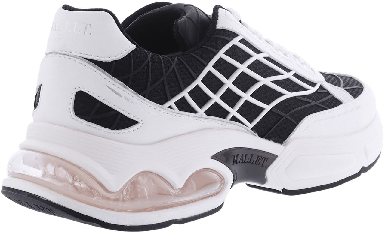Mallet Heren Neptune Sneaker Wit/Zwart Wit
