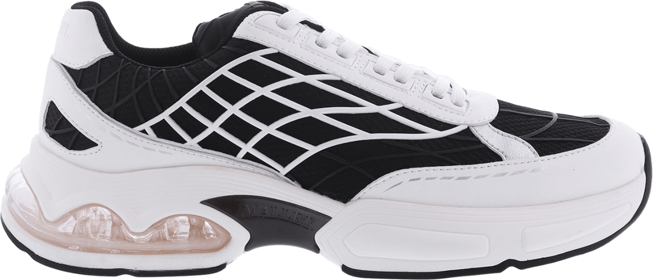 Mallet Heren Neptune Sneaker Wit/Zwart Wit