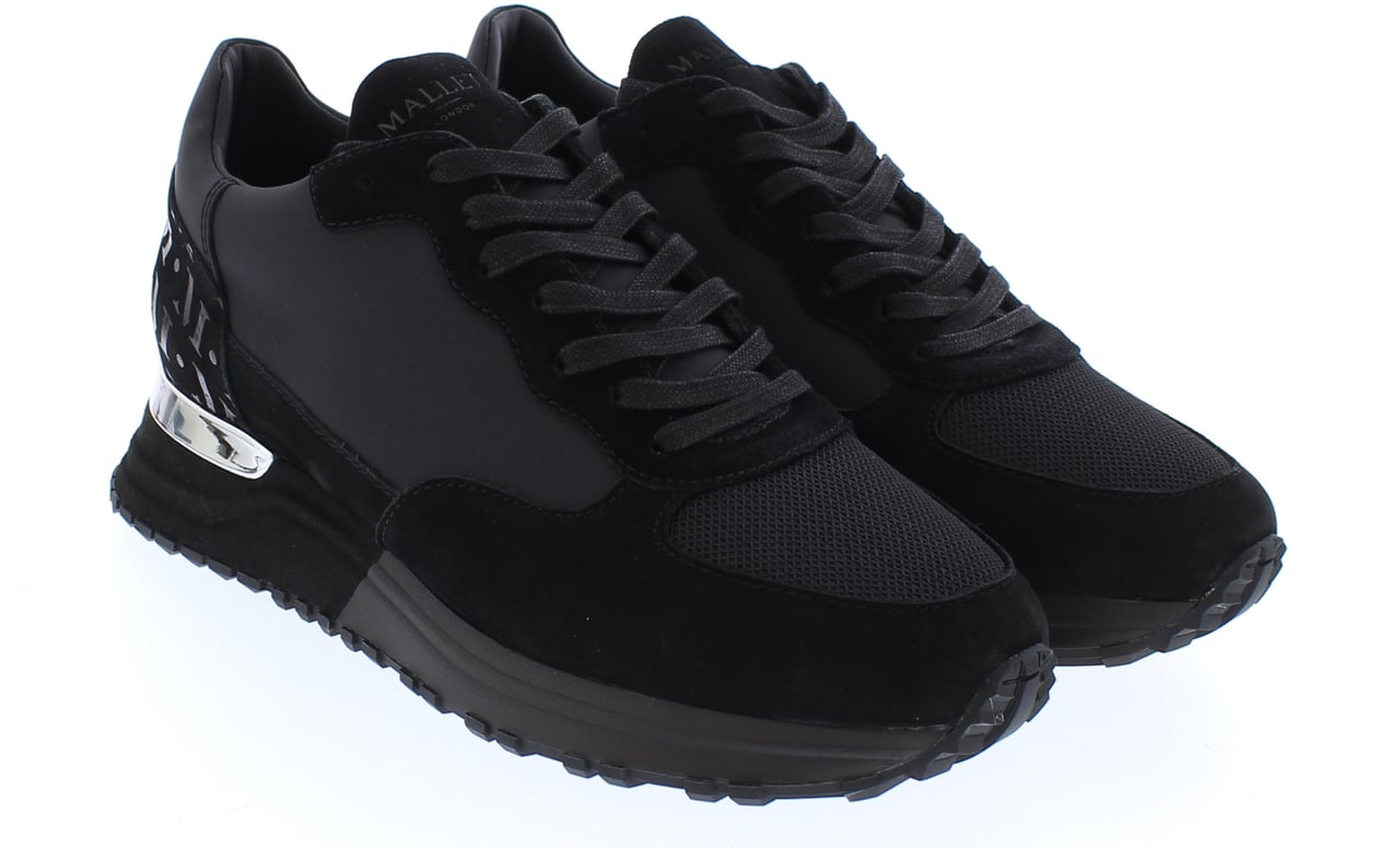 Mallet Footwear Heren Popham Black Pernament sneakers Zwart