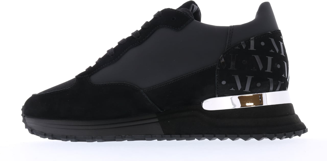 Mallet Footwear Heren Popham Black Pernament sneakers Zwart