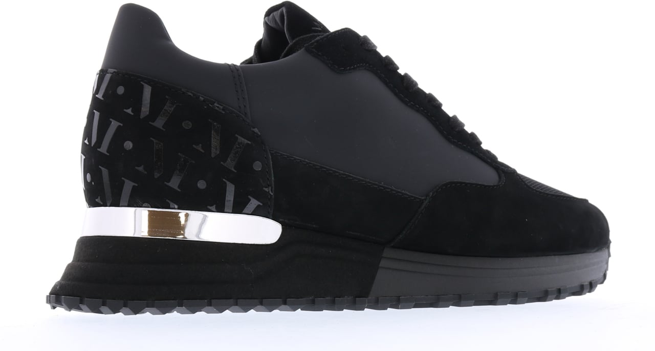 Mallet Footwear Heren Popham Black Pernament sneakers Zwart