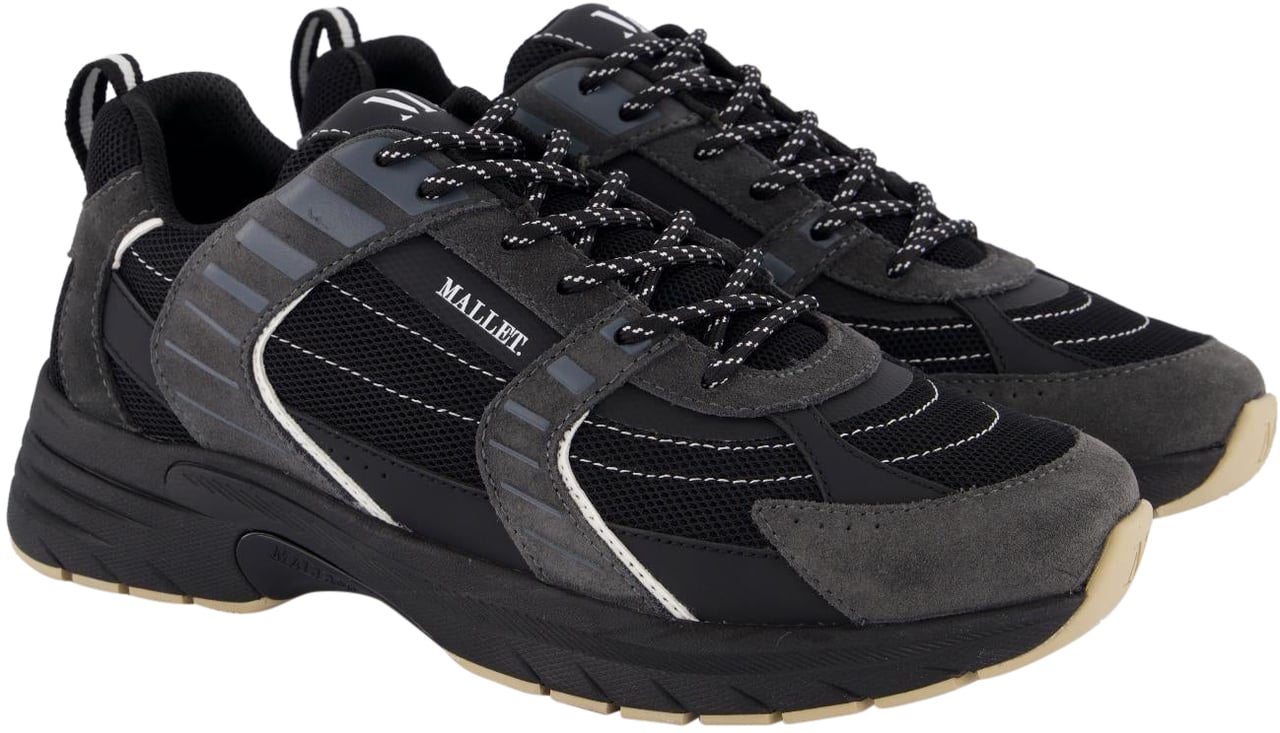 Mallet Heren Holloway Sneaker Zwart Zwart