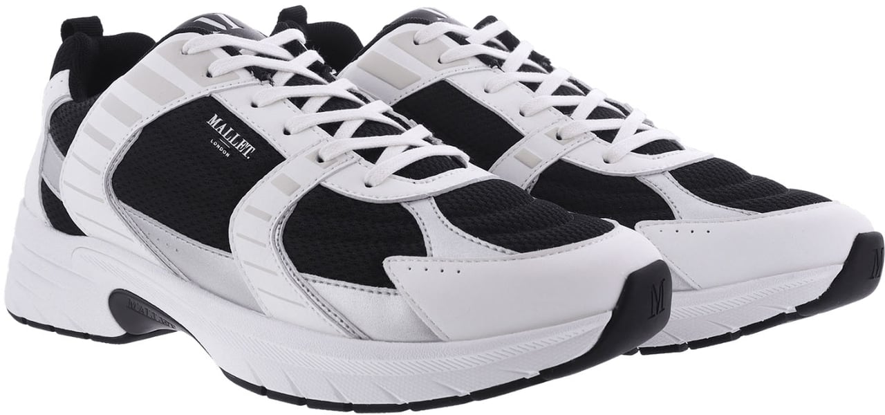 Mallet Heren Holloway SNeaker Wit/Zwart Wit