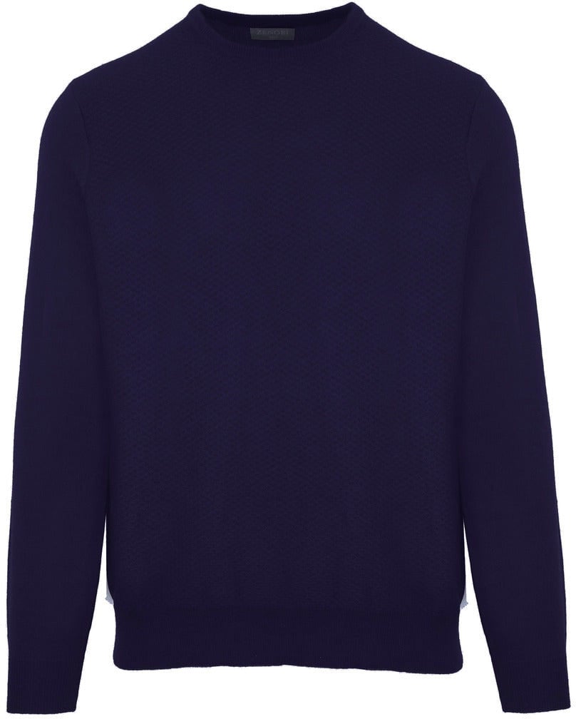 Malone Souliers Paricollo Misto Cashmere Navy Blauw