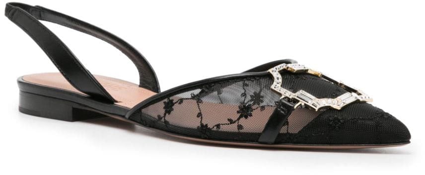 Malone Souliers Flat Shoes Black Zwart