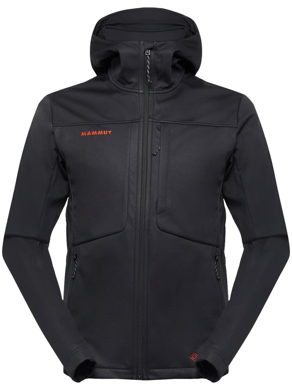 Mammut Fitted Hooded Jacket with Zippered Pockets Zwart