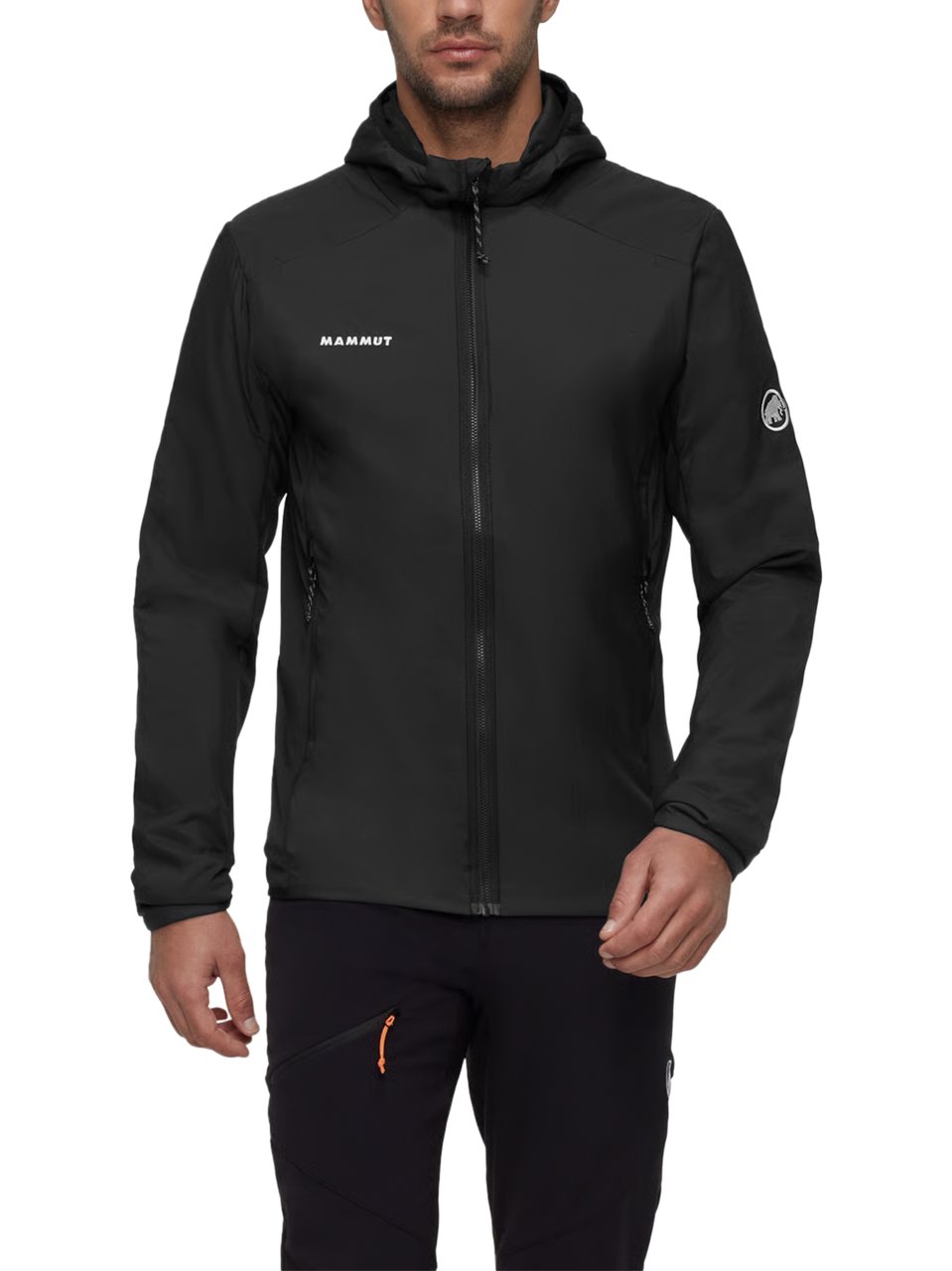 Mammut Hybrid Hooded Jacket with Tailored Fit Zwart