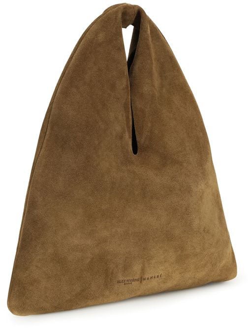 Manebi Manebi Brown Calf Leather Bos Taurus Shoulder Bag Bruin