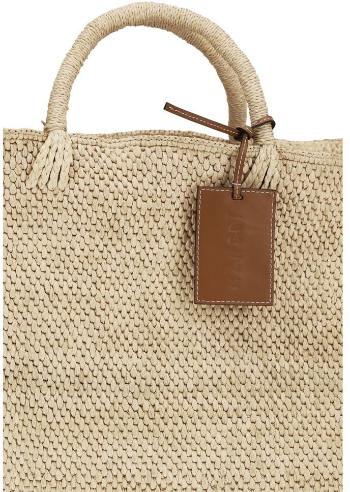 Manebi Manebi Beige Raffia Handbag Beige