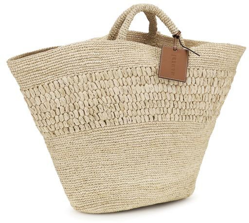 Manebi Manebi Beige Raffia Handbag Beige