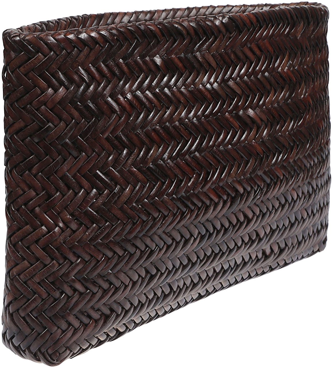 Manebi Woven Textile Klein Pouch Zwart
