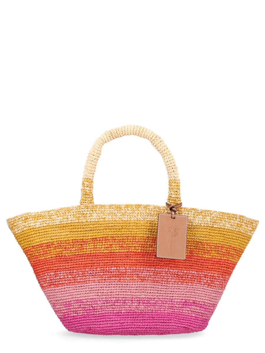 Manebi Multicolor Panier Gradient Striped Tote Bag Roze