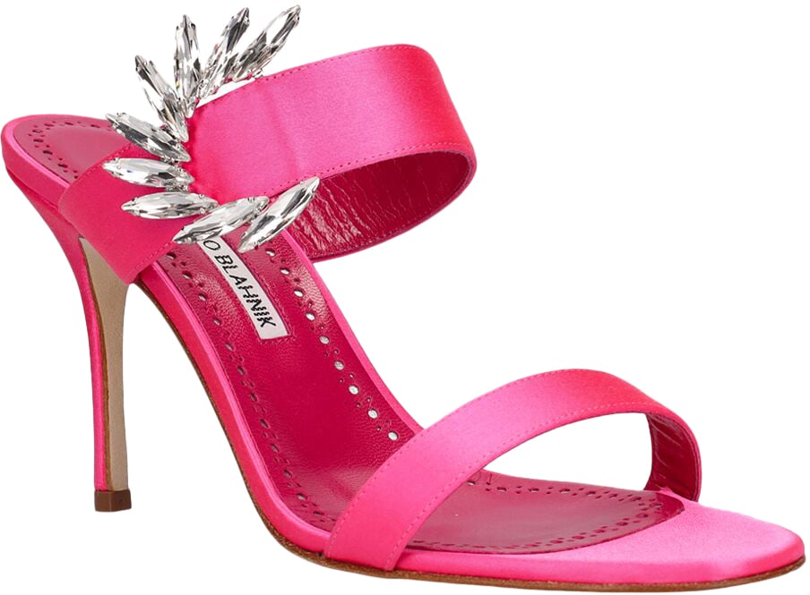 Manolo Blahnik Pink high-heeled sandals Roze