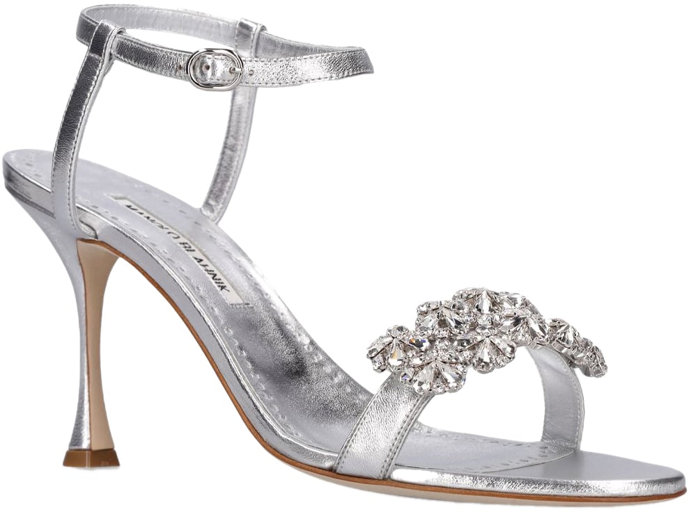 Manolo Blahnik Elegant heeled sandals Zilver