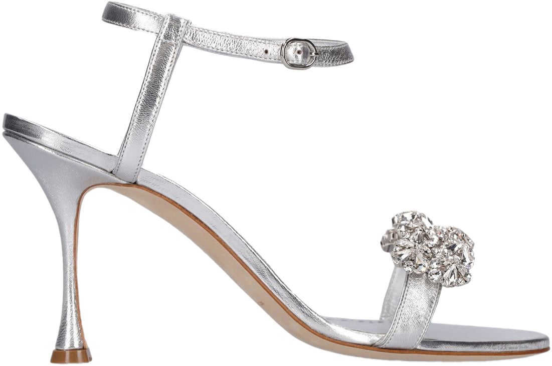 Manolo Blahnik Elegant heeled sandals Zilver
