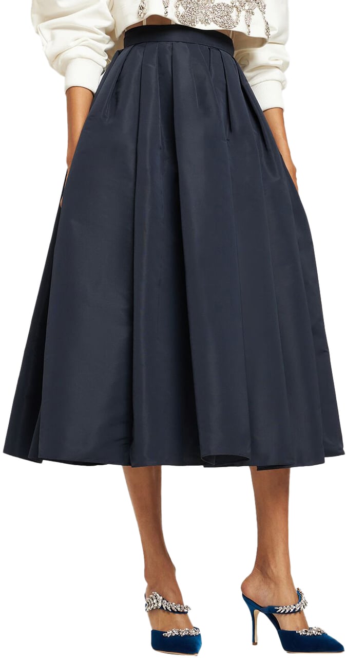 Manolo Blahnik Elegant blue mules Blauw